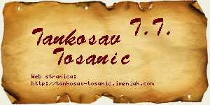 Tankosav Tošanić vizit kartica